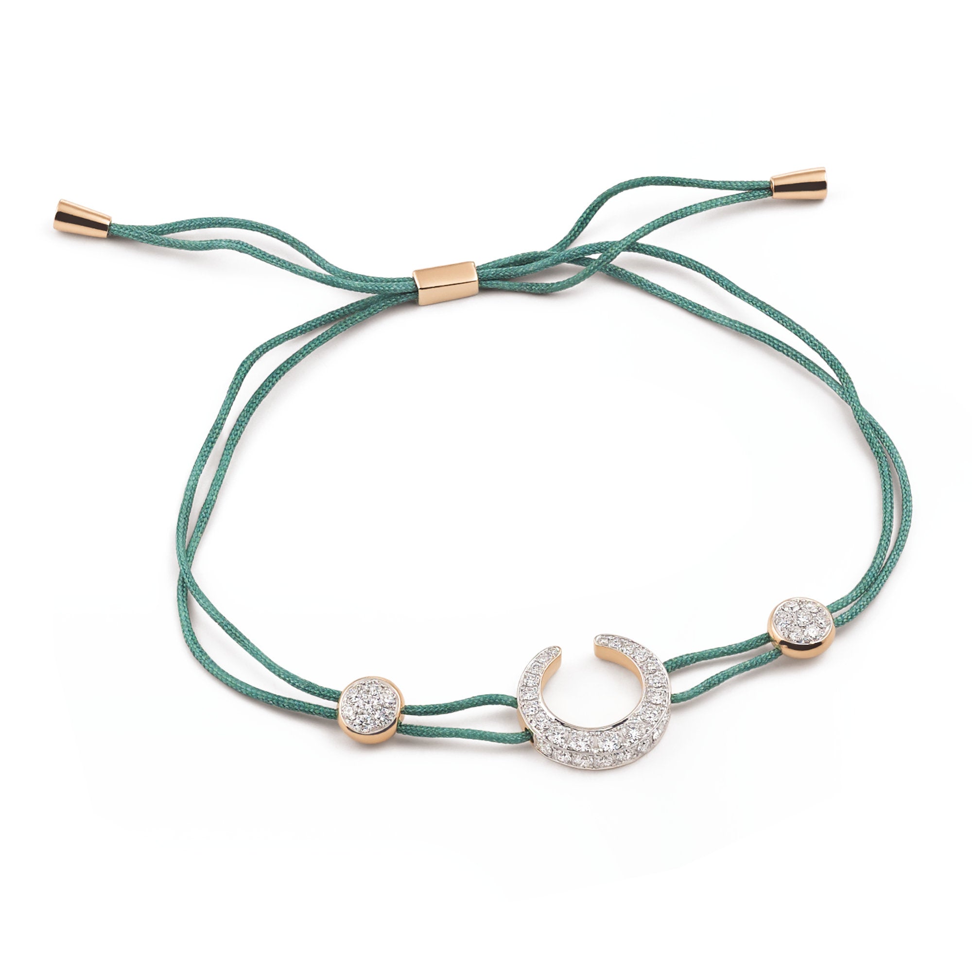 Al Coro Mezzaluna Armband (NB438GCR) aus Bicolor-Gold mit Diamant