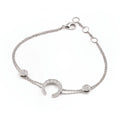 Al Coro Mezzaluna Armband (NB689W) aus Weißgold mit Diamant