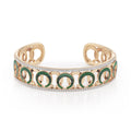 Al Coro Mezzaluna Armreif (NB1505MAWR) aus Roségold mit Diamant und Malachit