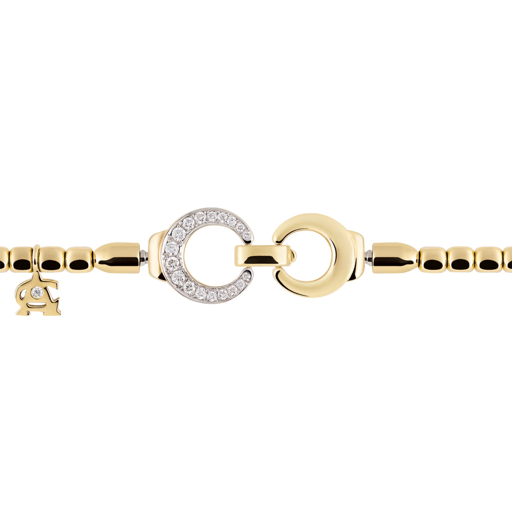 Al Coro Mezzaluna Attrae Armband - BA24G18_BA15WY_BA18Y_BA10WY_ACY (ACY) aus Gelbgold mit Diamant