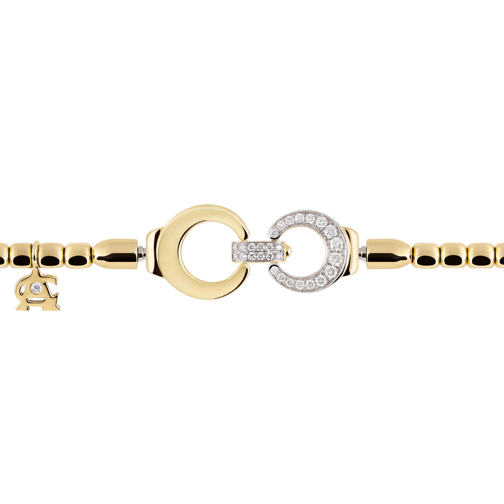 Al Coro Mezzaluna Attrae Armband - BA24G18_BA15WY_BA18Y_BA10WY_ACY (ACY) aus Gelbgold mit Diamant