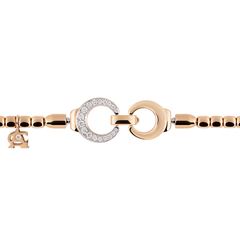 Al Coro Mezzaluna Attrae Armband - BA24R18_BA15WR_BA18R_BA14TQR_ACR (ACR) aus Roségold mit Diamant und Türkis