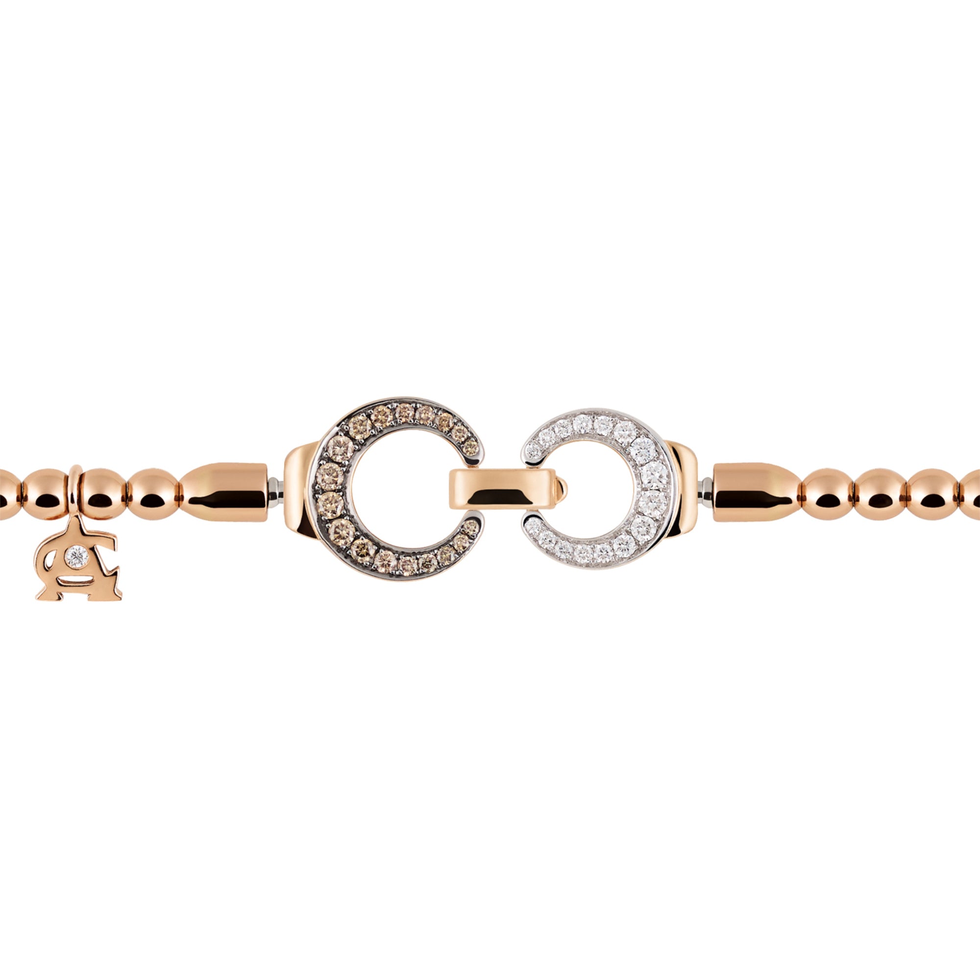 Al Coro Mezzaluna Attrae Armband - BA43R18_BA15BR_BA18R_BA12WMOR_ACR (ACR) aus Roségold mit Diamant und Perlmutt