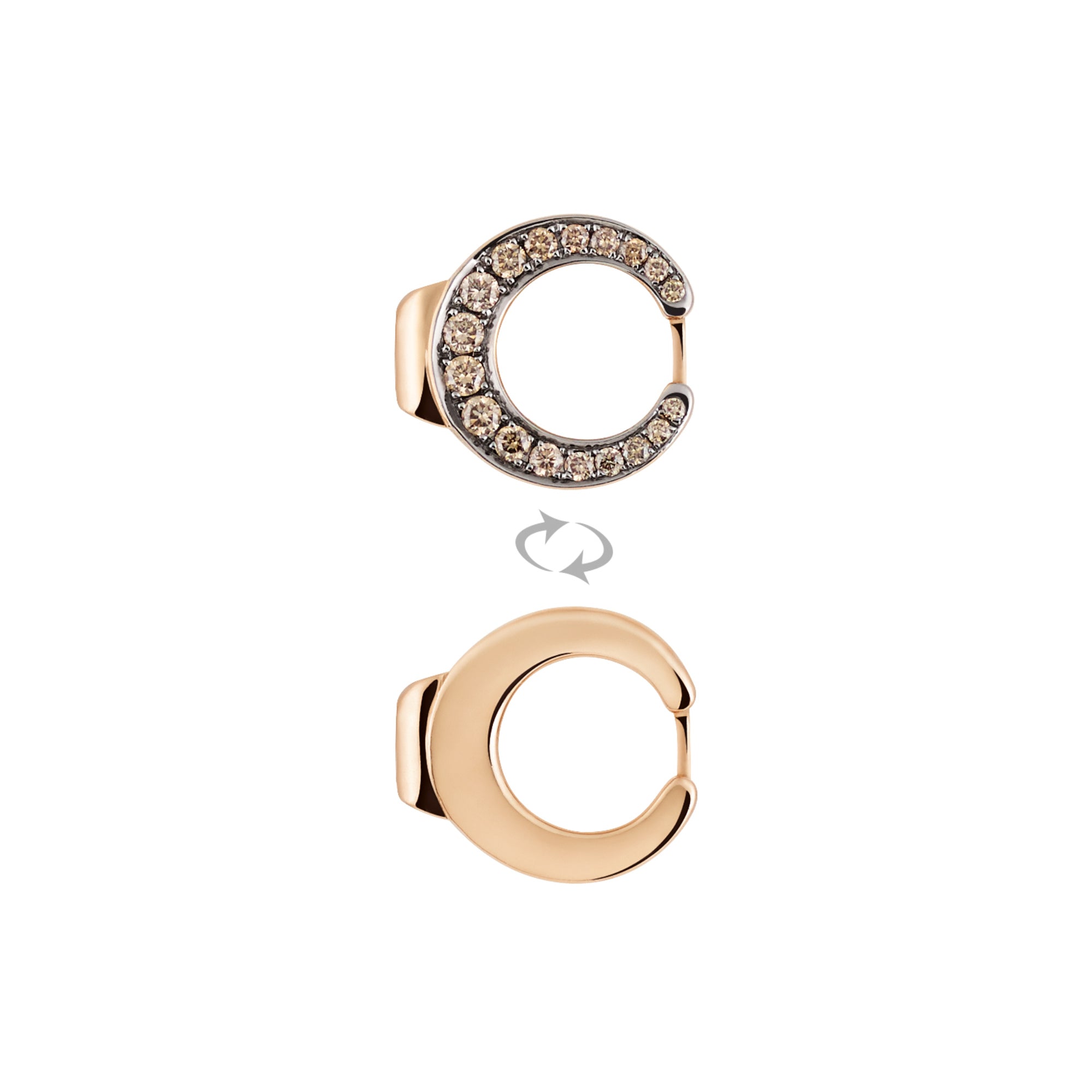Al Coro Mezzaluna Attrae Armband - BA43R18_BA15BR_BA18R_BA12WMOR_ACR (ACR) aus Roségold mit Diamant und Perlmutt