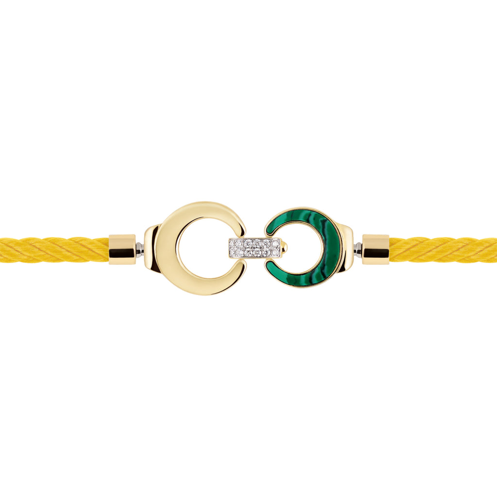 Al Coro Mezzaluna Attrae Armband - BACGAY18_BA15WY_BA18Y_BA12WMAY+ACY (ACY) aus Gelbgold mit Diamant und Malachit