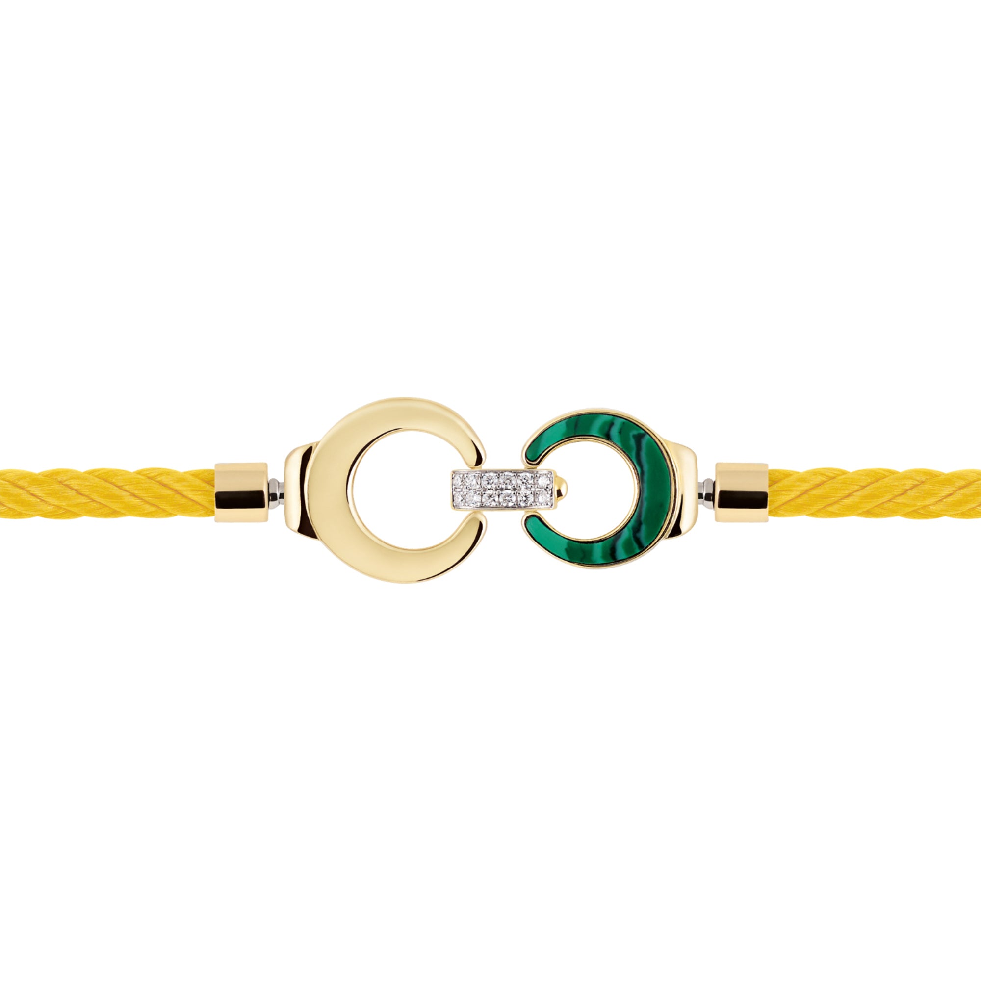 Al Coro Mezzaluna Attrae Armband - BACGAY18_BA15WY_BA18Y_BA12WMAY+ACY (ACY) aus Gelbgold mit Diamant und Malachit