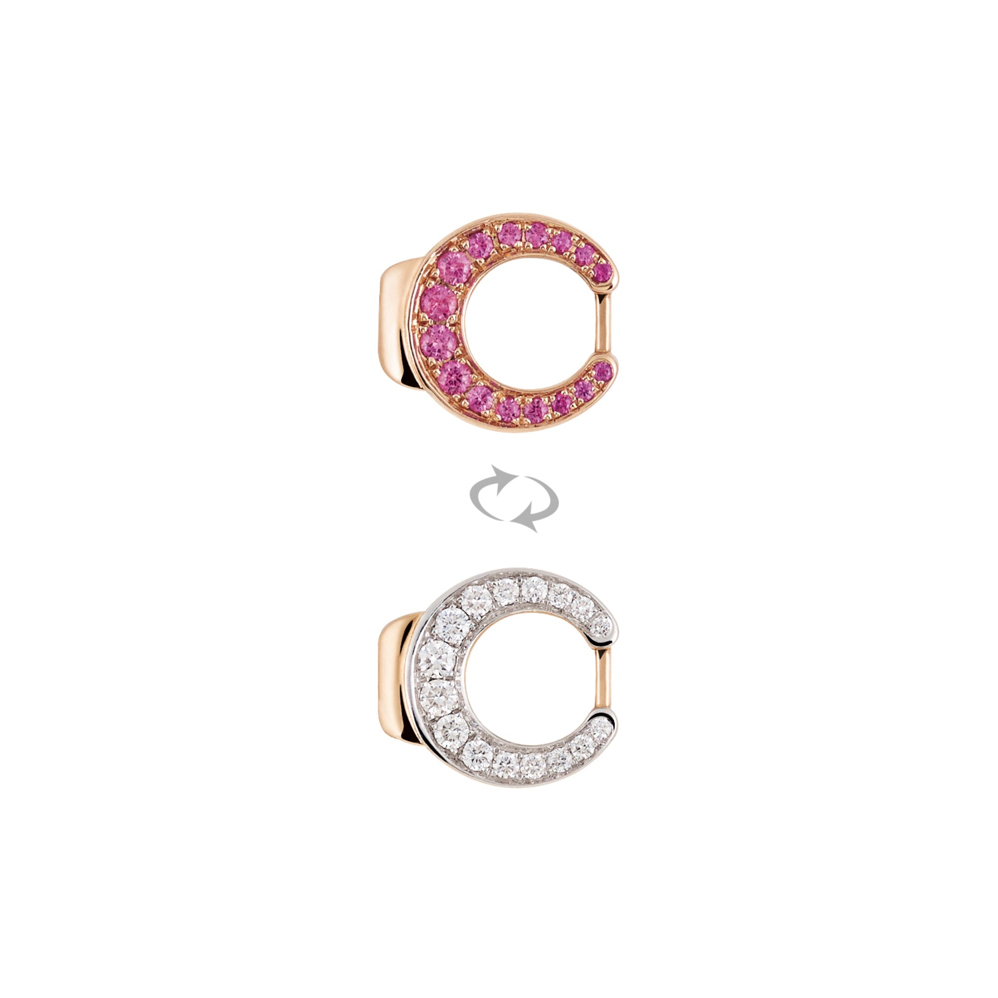 Al Coro Mezzaluna Attrae Armband - BACRMR18_BA16R_BA18R_BA11WSR (BA11WSR) aus Roségold mit Diamant und Saphir