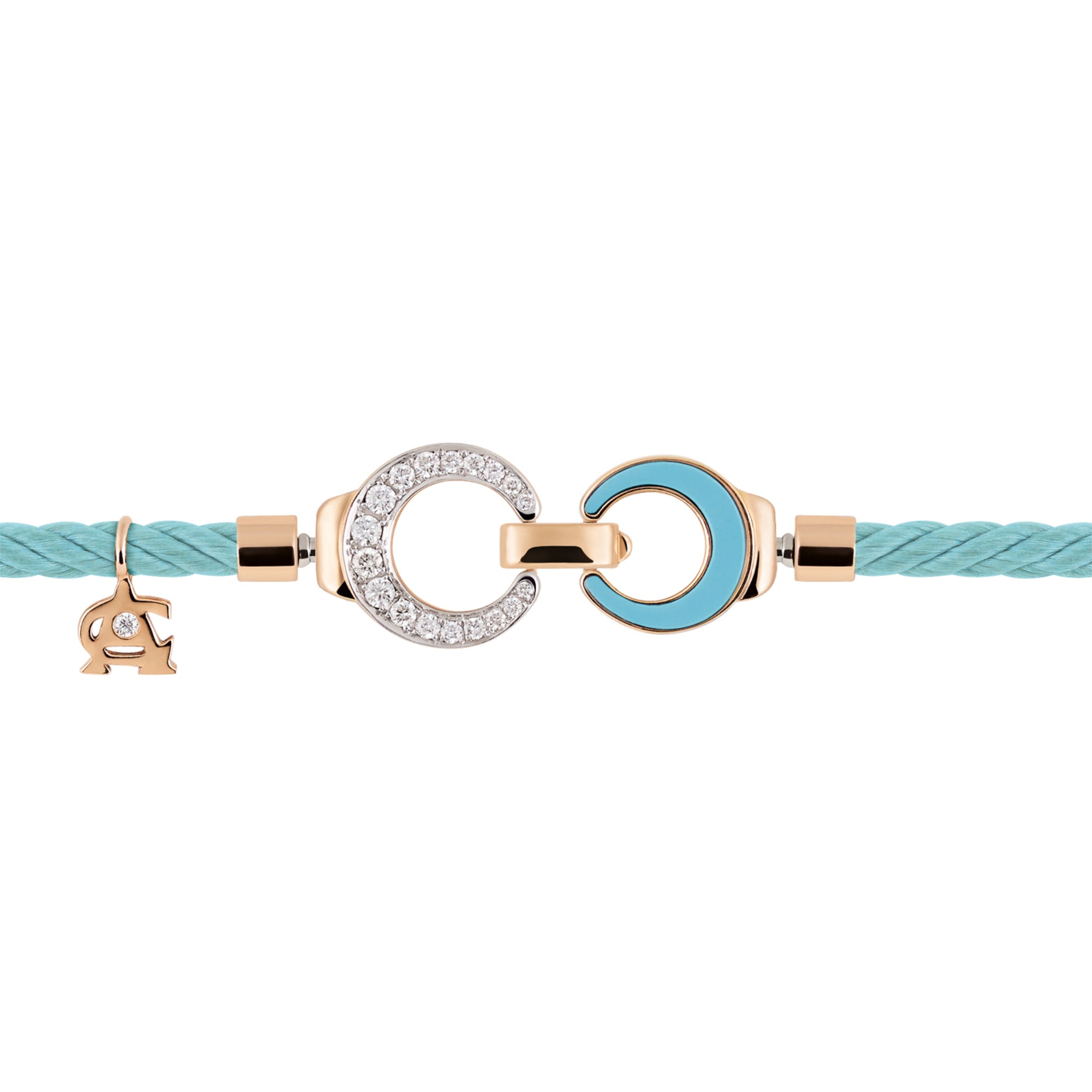 Al Coro Mezzaluna Attrae Armband - BACTR18_BA15WR_BA18R_BA14TQR+ACR (ACR) aus Roségold mit Diamant und Türkis