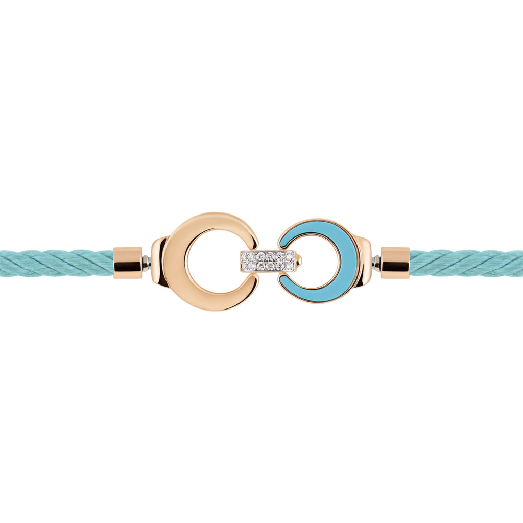 Al Coro Mezzaluna Attrae Armband - BACTR18_BA15WR_BA18R_BA14TQR+ACR (ACR) aus Roségold mit Diamant und Türkis