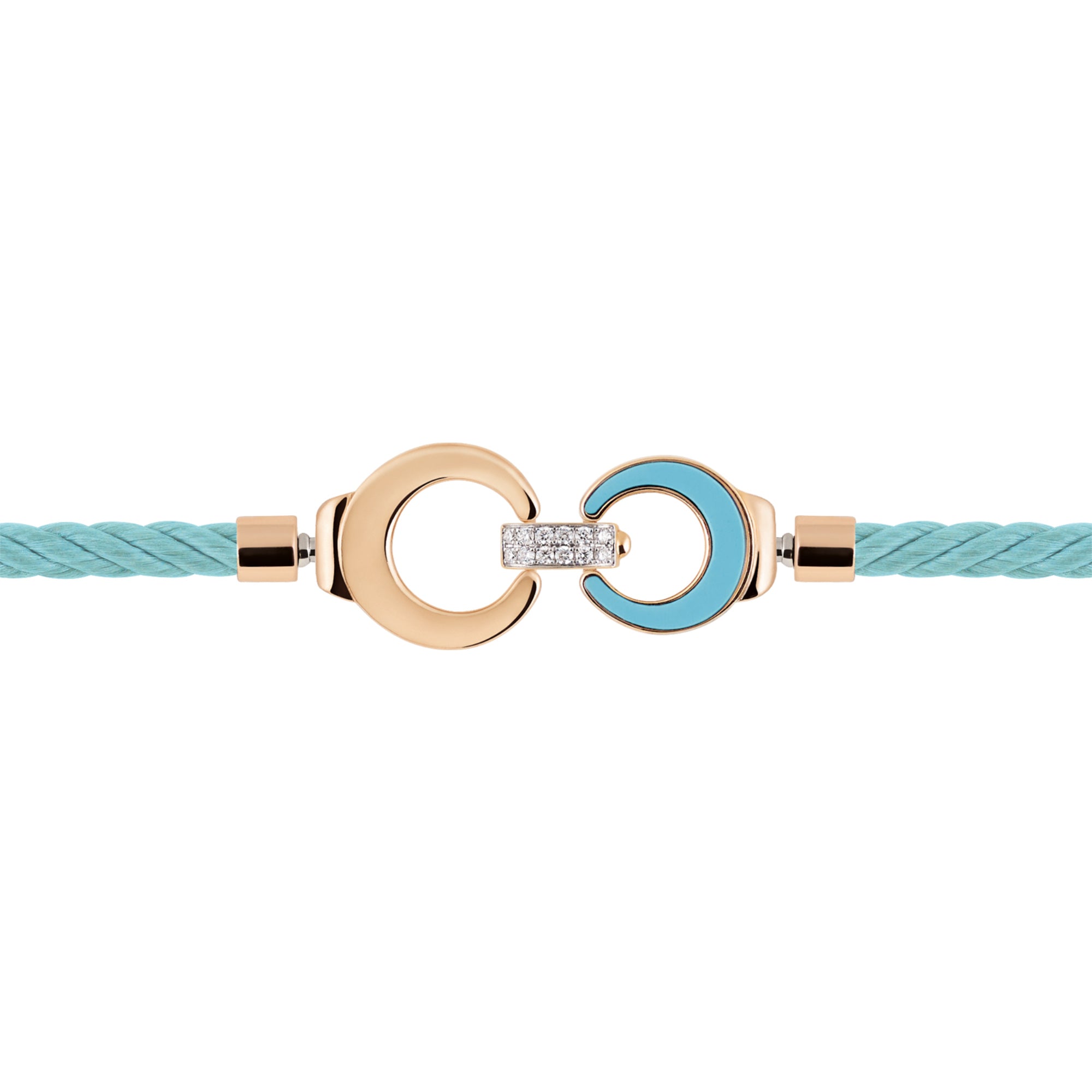 Al Coro Mezzaluna Attrae Armband - BACTR18_BA15WR_BA18R_BA14TQR+ACR (ACR) aus Roségold mit Diamant und Türkis