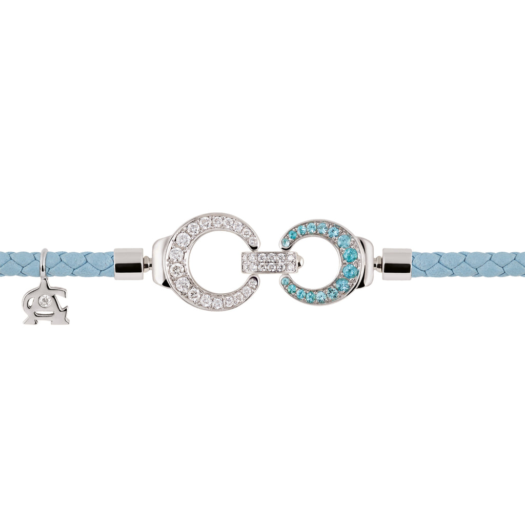 Al Coro Mezzaluna Attrae Armband - BAL3AAW18_BA15WW_BA18W_BA11WPW+ACW (ACW) aus Weißgold mit Diamant, Paraiba und Turmalin