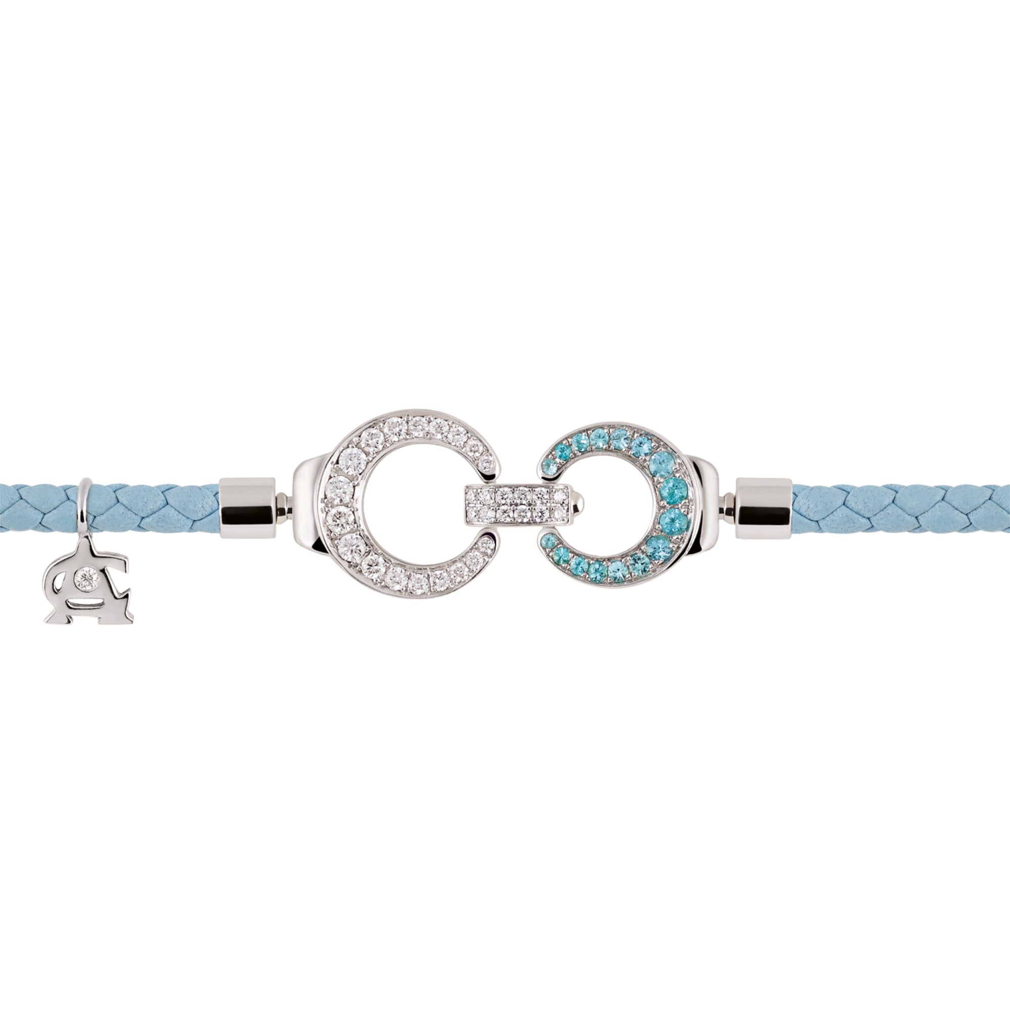 Al Coro Mezzaluna Attrae Armband - BAL3AAW18_BA15WW_BA18W_BA11WPW+ACW (ACW) aus Weißgold mit Diamant, Paraiba und Turmalin