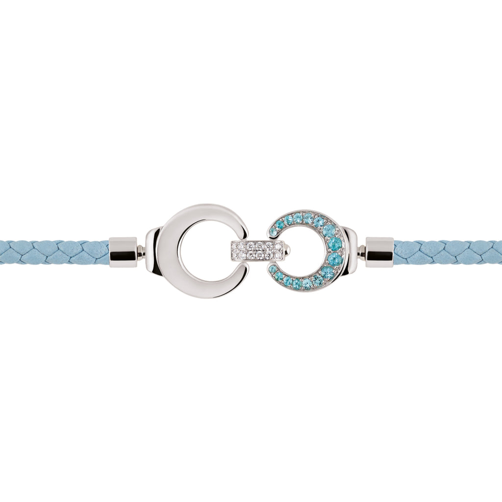 Al Coro Mezzaluna Attrae Armband - BAL3AAW18_BA15WW_BA18W_BA11WPW+ACW (ACW) aus Weißgold mit Diamant, Paraiba und Turmalin