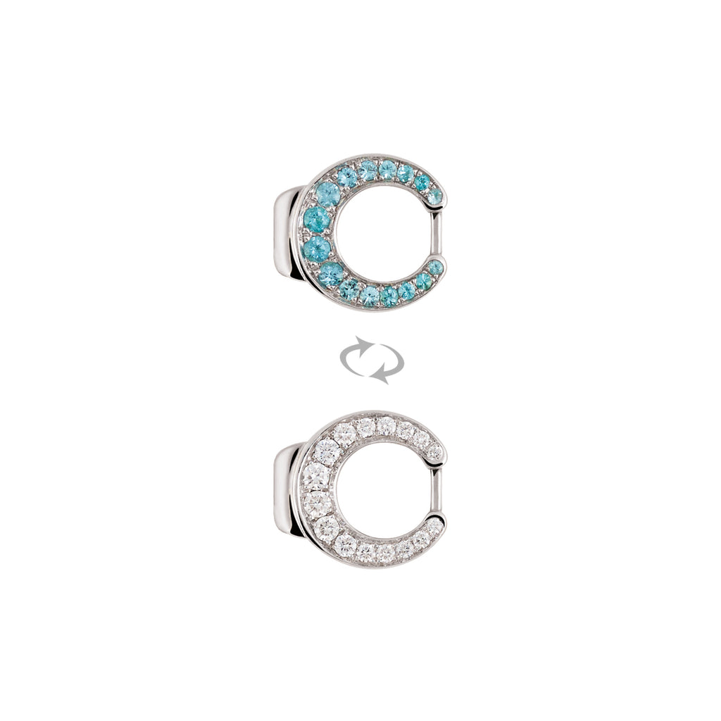 Al Coro Mezzaluna Attrae Armband - BAL3BPW18_BA16W_BA17W_BA11WPW (BA11WPW) aus Weißgold mit Diamant, Paraiba und Turmalin