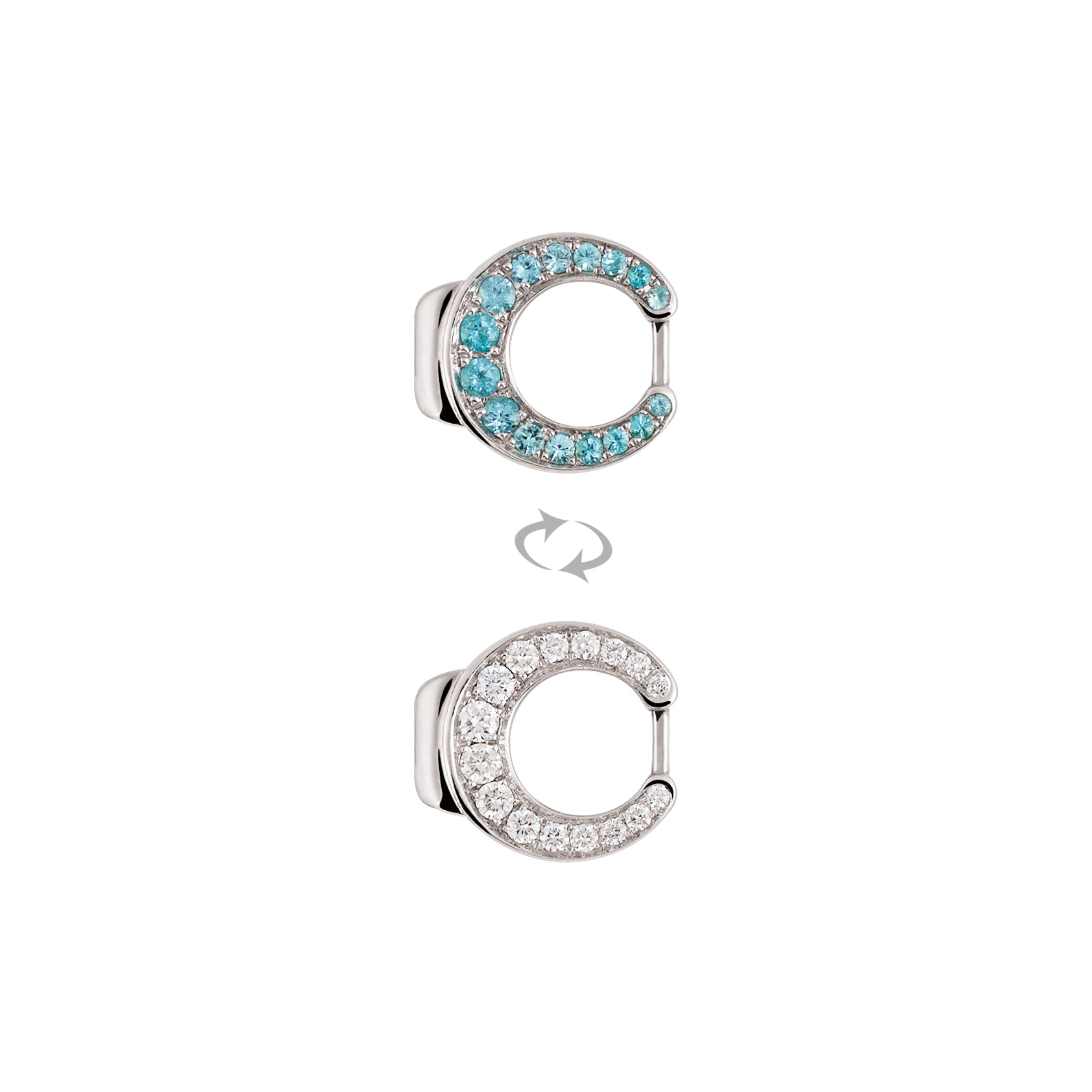 Al Coro Mezzaluna Attrae Armband - BAL3BPW18_BA16W_BA17W_BA11WPW (BA11WPW) aus Weißgold mit Diamant, Paraiba und Turmalin
