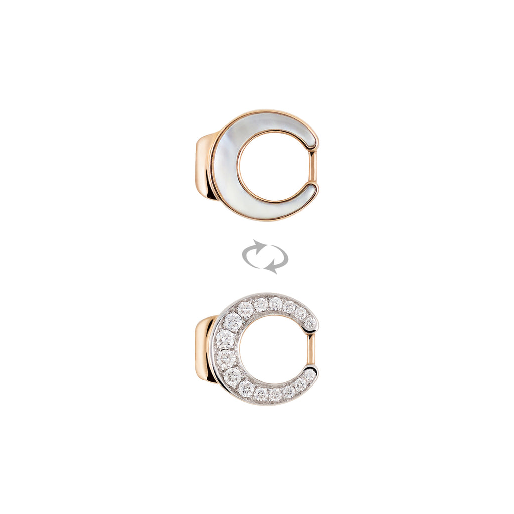 Al Coro Mezzaluna Attrae Armband - BAL4BPR18_BA15WR_BA17R_BA12WMOR (BA12WMOR) aus Roségold mit Diamant und Perlmutt