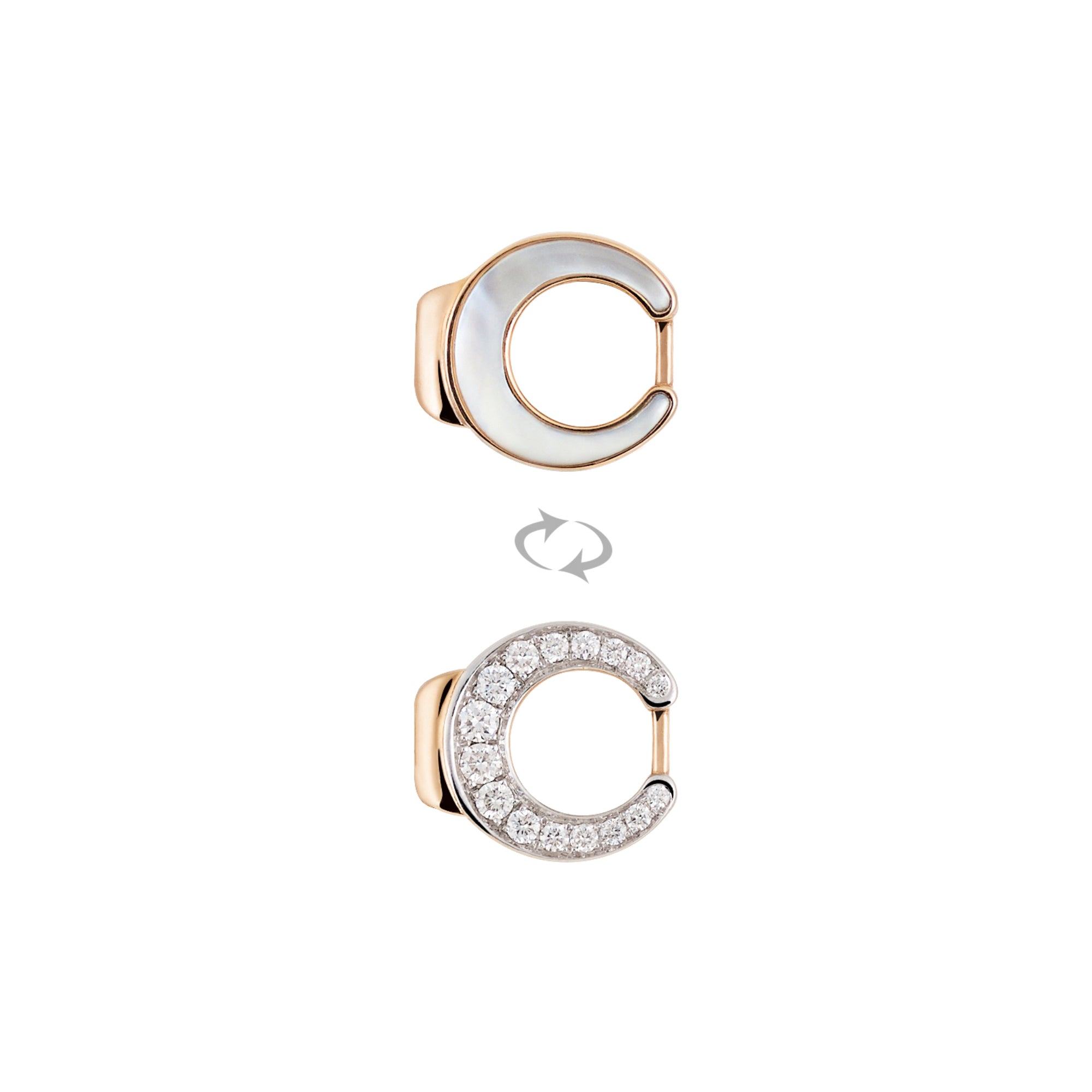Al Coro Mezzaluna Attrae Armband - BAL4BPR18_BA15WR_BA17R_BA12WMOR (BA12WMOR) aus Roségold mit Diamant und Perlmutt