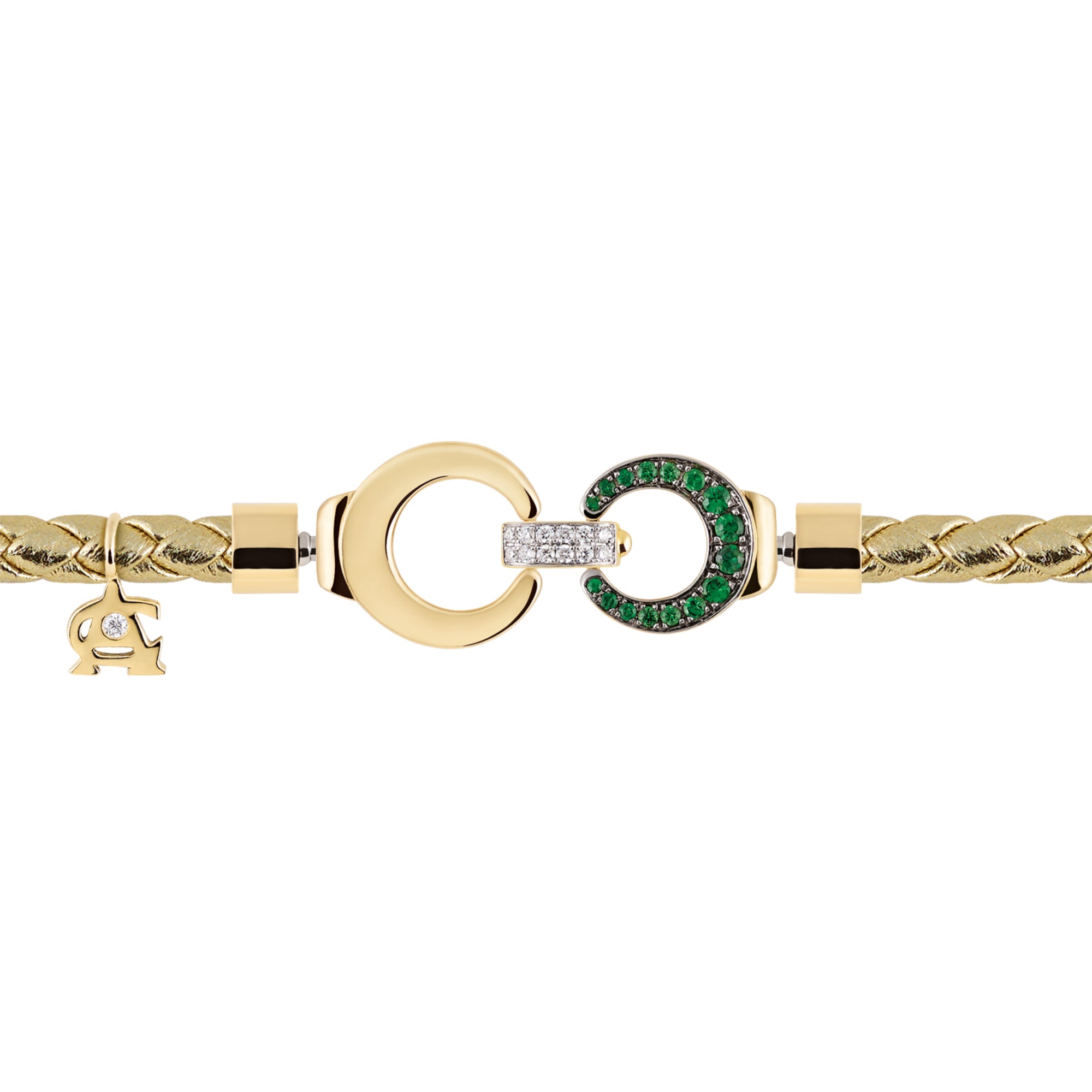 Al Coro Mezzaluna Attrae Armband - BAL4OY18_BA15WY_BA18Y_BA11WTR+ACY (ACY) aus Gelbgold mit Diamant und Tsavorit