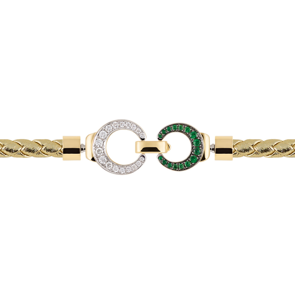 Al Coro Mezzaluna Attrae Armband - BAL4OY18_BA15WY_BA18Y_BA11WTR+ACY (ACY) aus Gelbgold mit Diamant und Tsavorit