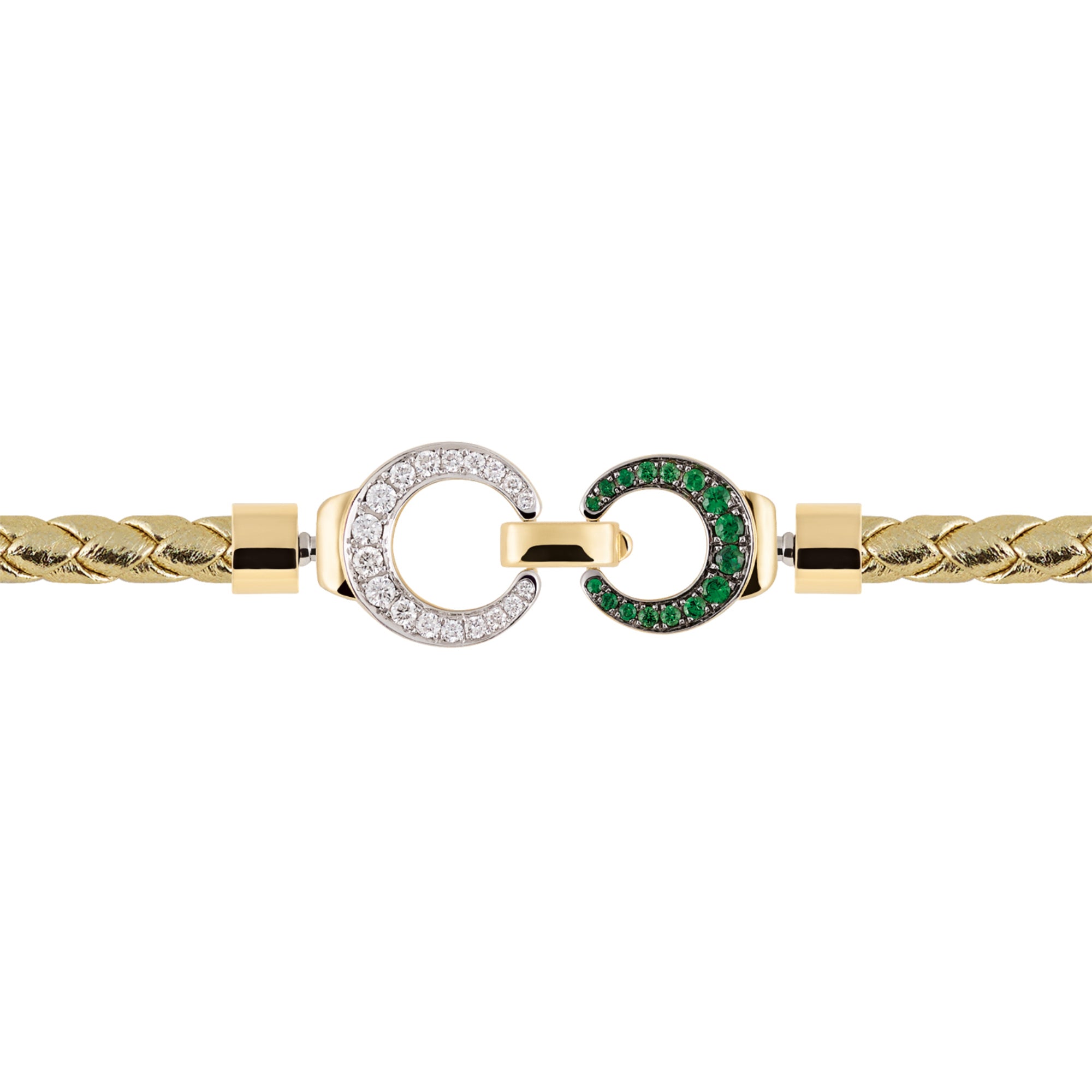 Al Coro Mezzaluna Attrae Armband - BAL4OY18_BA15WY_BA18Y_BA11WTR+ACY (ACY) aus Gelbgold mit Diamant und Tsavorit