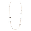 Al Coro Mezzaluna Collier (C365BSR) aus Roségold mit Diamant und Saphir