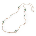 Al Coro Mezzaluna Collier (NC1510MAR70) aus Roségold mit Diamant und Malachit