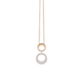 Al Coro Mezzaluna Collier (NC2923R) aus Bicolor-Gold mit Diamant