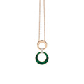 Al Coro Mezzaluna Collier (NC2924MAR) aus Roségold mit Diamant und Malachit