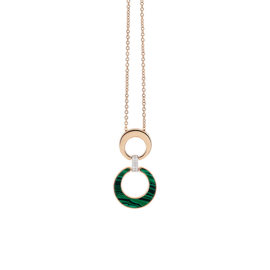 Mezzaluna Collier, Roségold • Diamant • Malachit von Al Coro (NC2924MAR)