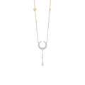 Al Coro Mezzaluna Collier (NC414R43) aus Bicolor-Gold mit Diamant