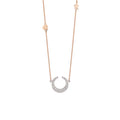 Al Coro Mezzaluna Collier (NC8337WR) aus Bicolor-Gold mit Diamant