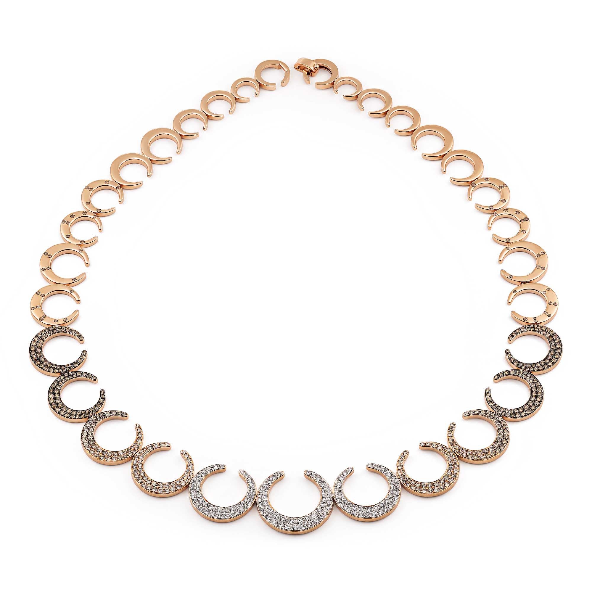 Al Coro Mezzaluna Collier (NC8357BWR) aus Roségold mit Diamant