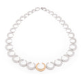 Al Coro Mezzaluna Collier (NC8357WR) aus Bicolor-Gold mit Diamant
