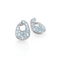 Al Coro Mezzaluna Creolen (E2046TW) aus Weißgold mit Diamant und Topas