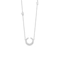 Al Coro Mezzaluna Halskette (NC8337WW) aus Weißgold mit Diamant