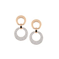 Al Coro Mezzaluna Ohrhänger (NE1501R) aus Bicolor-Gold mit Diamant