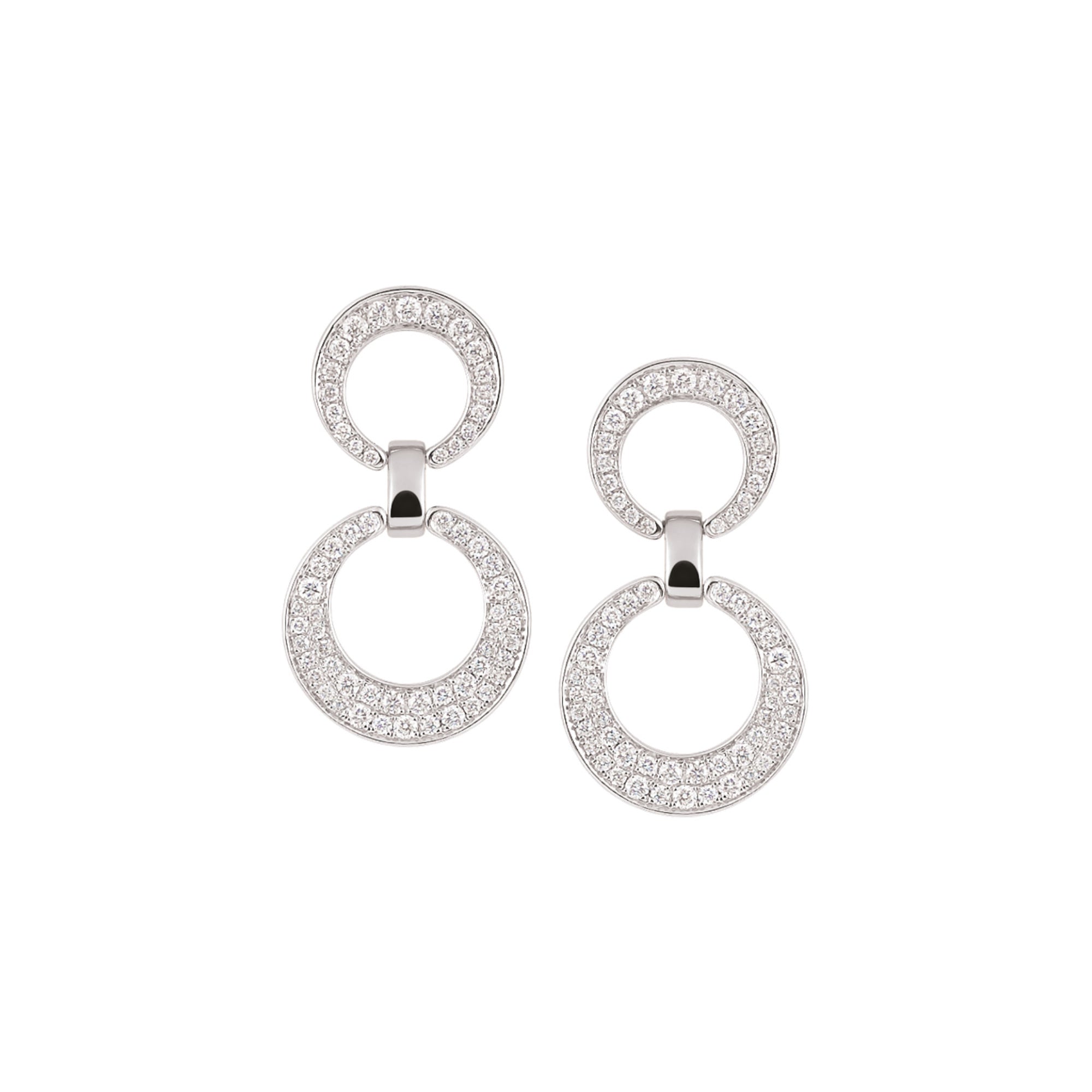 Al Coro Mezzaluna Ohrhänger (NE1503W) aus Weißgold mit Diamant