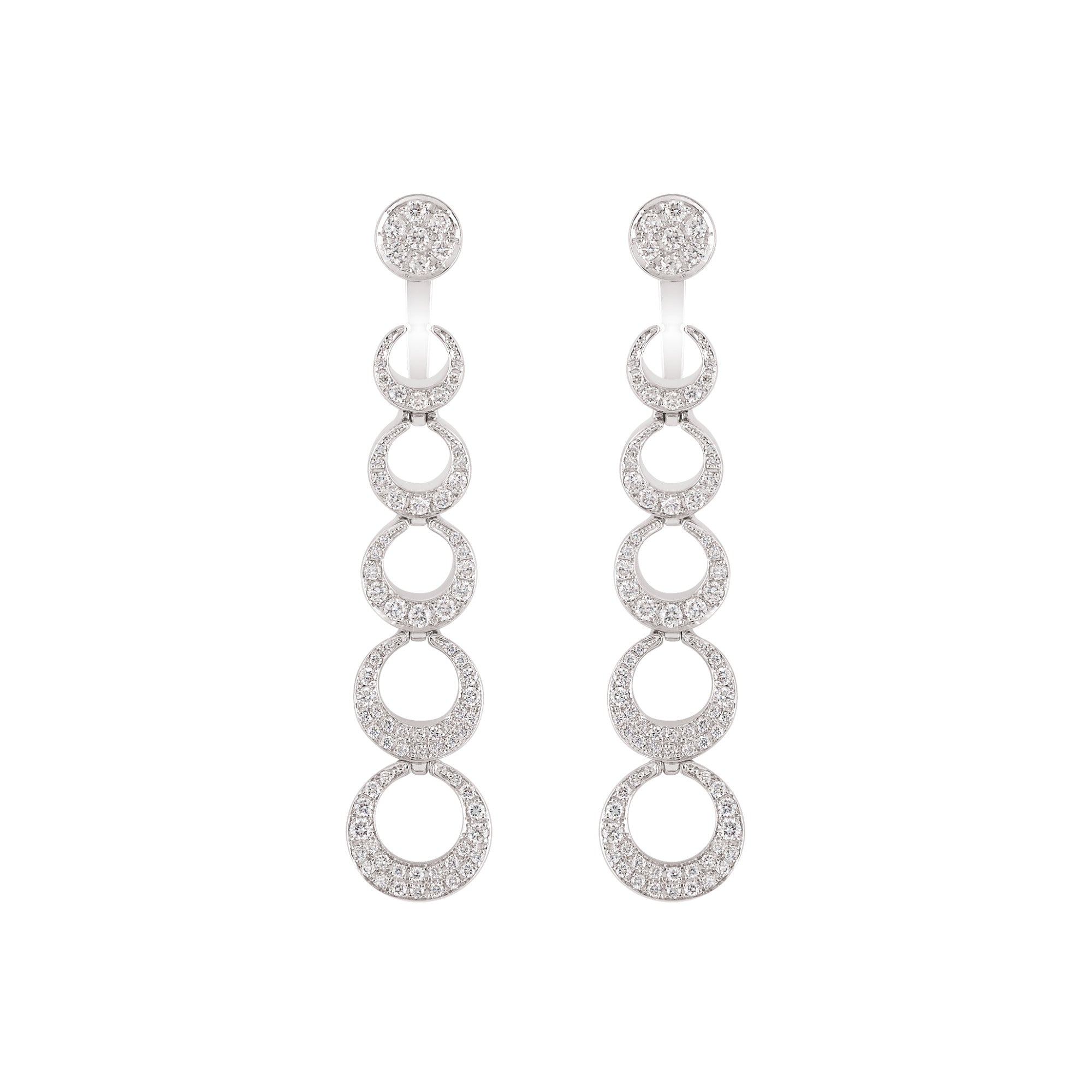 Al Coro Mezzaluna Ohrhänger (NE1514W) aus Weißgold mit Diamant