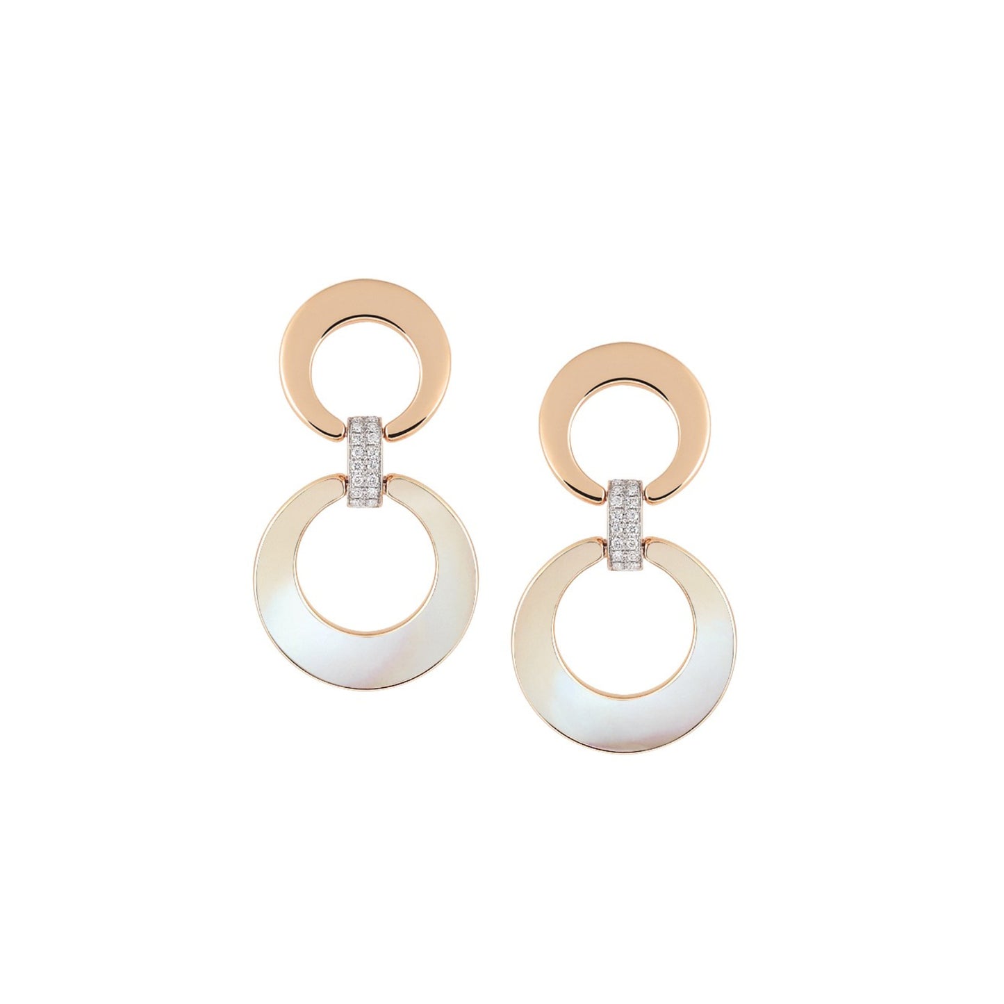 Mezzaluna Ohrringe, Roségold • Diamant • Perlmutt von Al Coro (NE1502MOR)