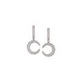 Al Coro Mezzaluna Ohrringe (NE332WW) aus Weißgold mit Diamant