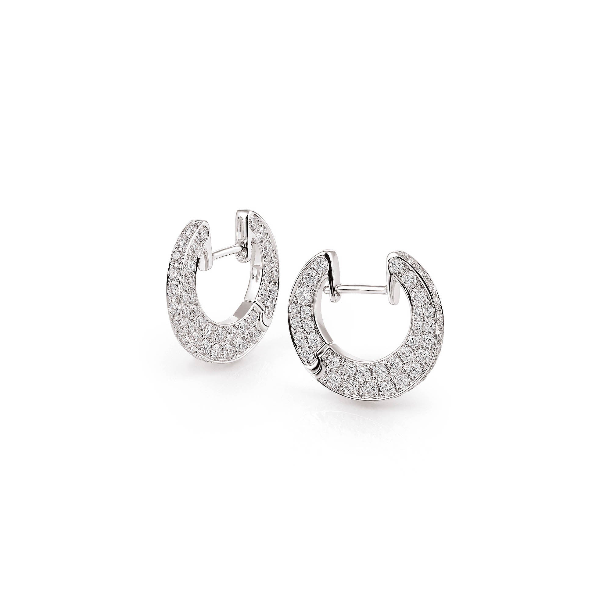 Al Coro Mezzaluna Ohrringe (NE355WW) aus Weißgold mit Diamant
