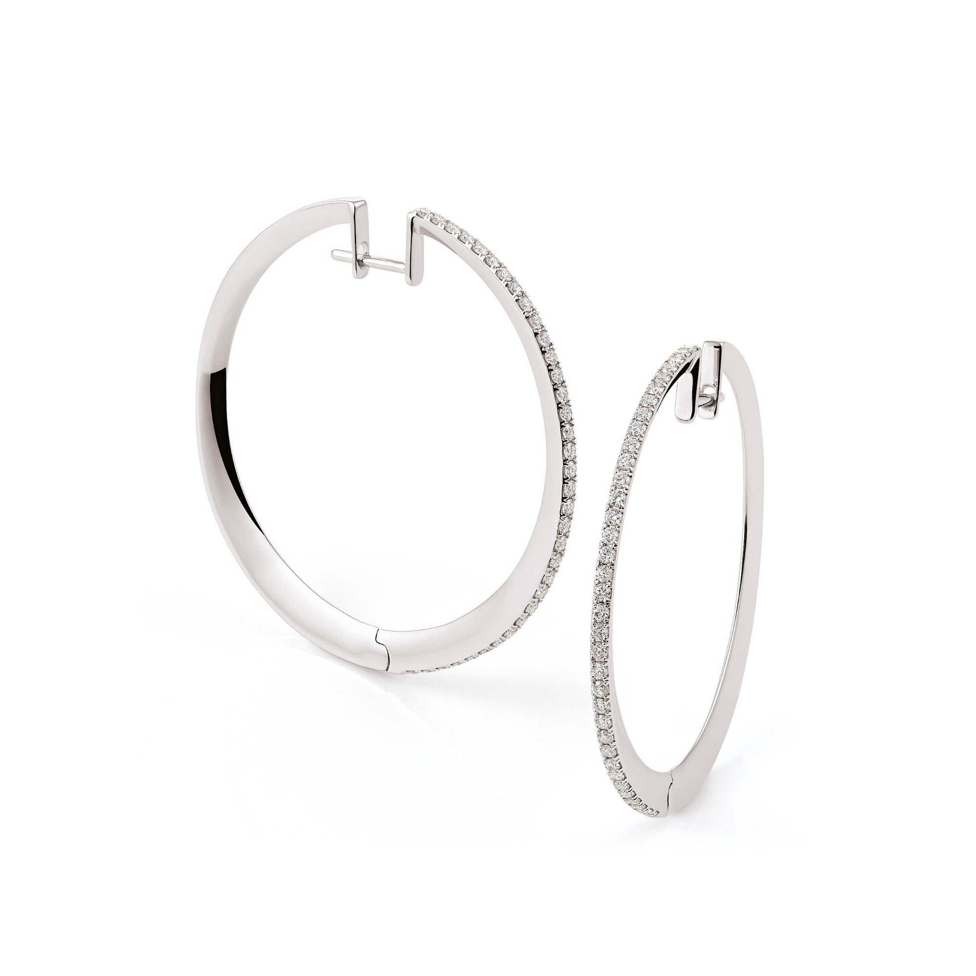 Al Coro Mezzaluna Ohrringe (NE8353WW) aus Weißgold mit Diamant
