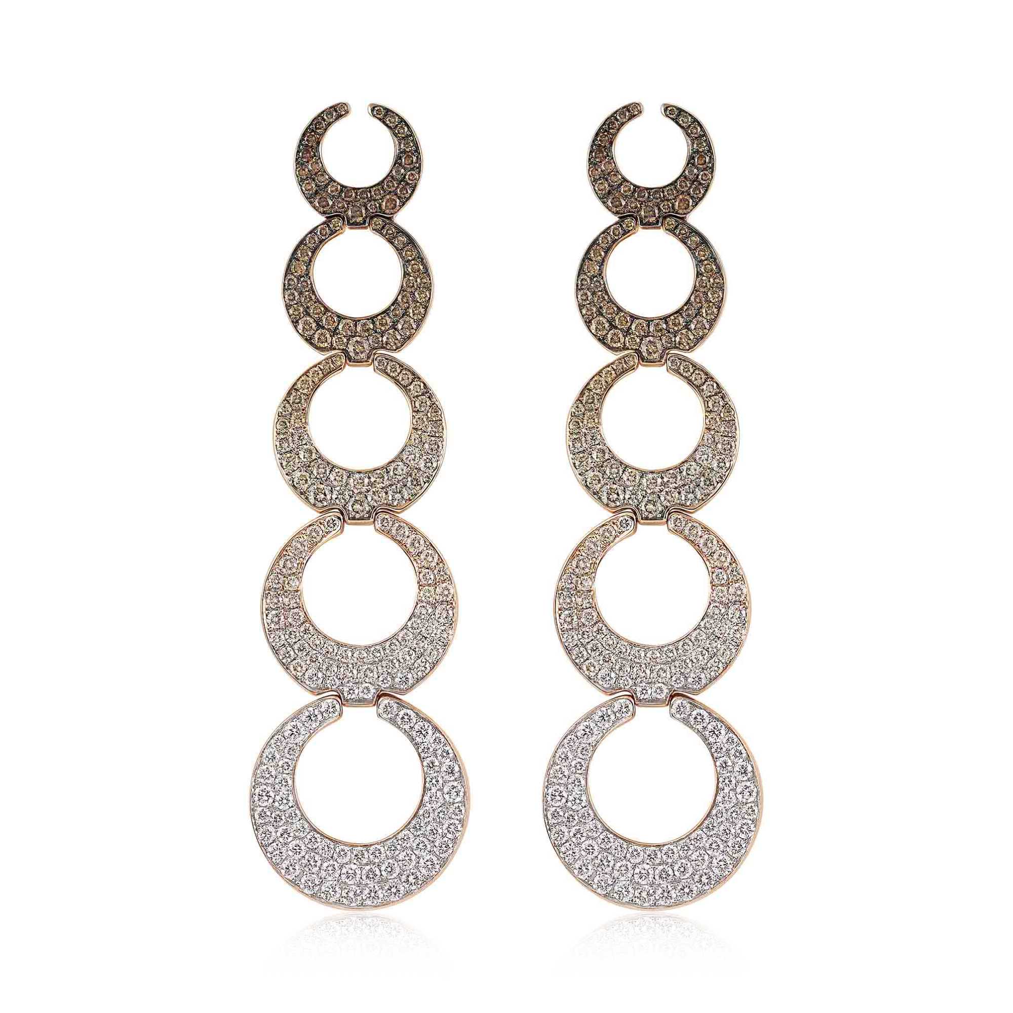 Al Coro Mezzaluna Ohrringe (NE9173BWR) aus Roségold mit Diamant