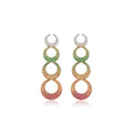 Al Coro Mezzaluna Ohrringe (NE9173MCR4S) aus Bicolor-Gold mit Diamant, Saphir und Tsavorit