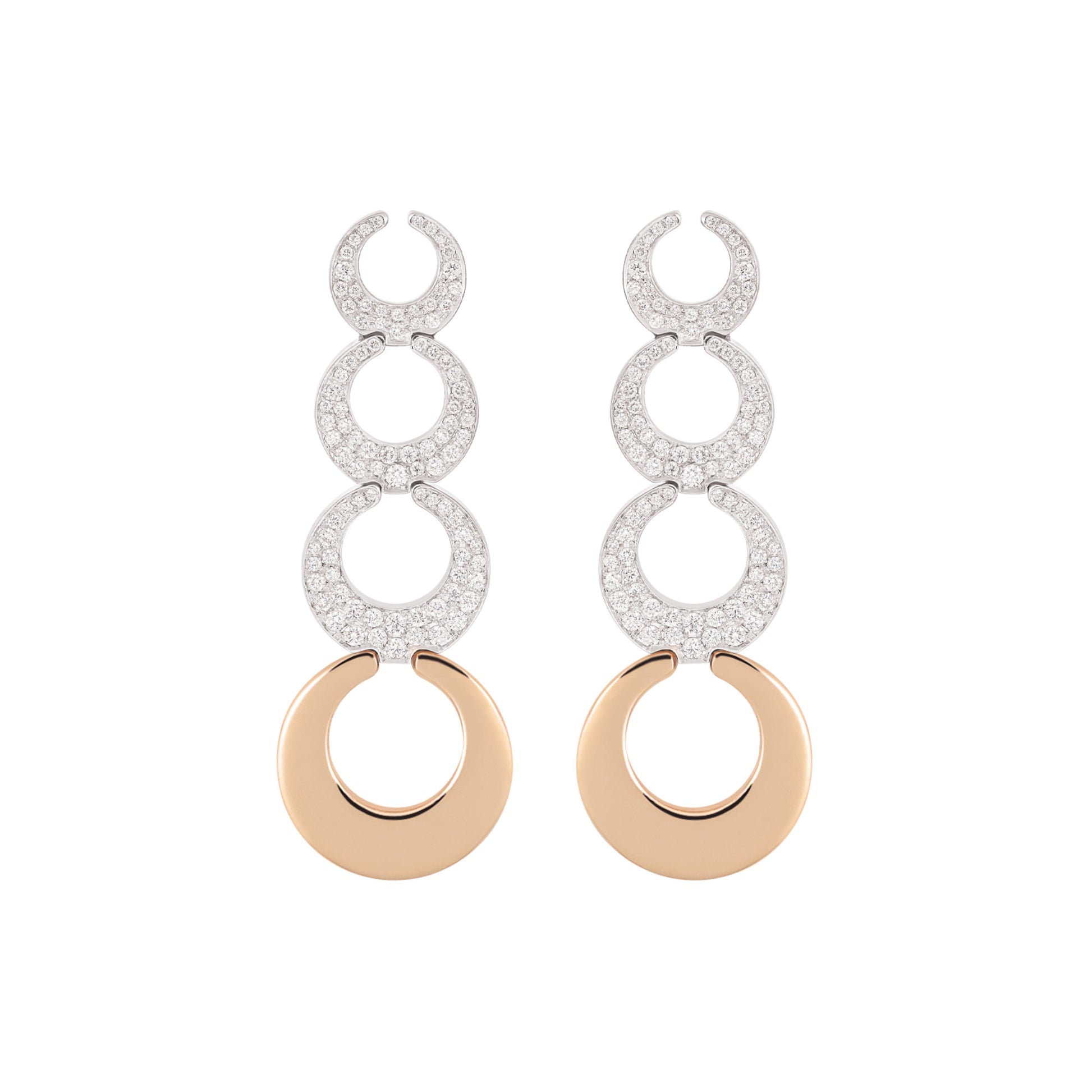 Mezzaluna Ohrringe, Bicolor-Gold • Diamant von Al Coro (NE9173WR)