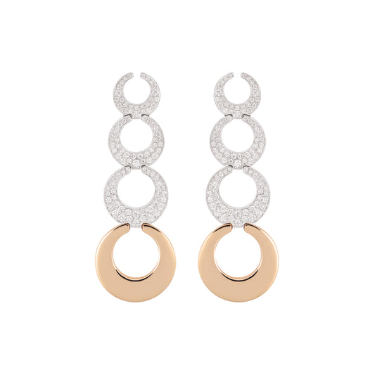 Mezzaluna Ohrringe, Bicolor-Gold • Diamant von Al Coro (NE9173WR)