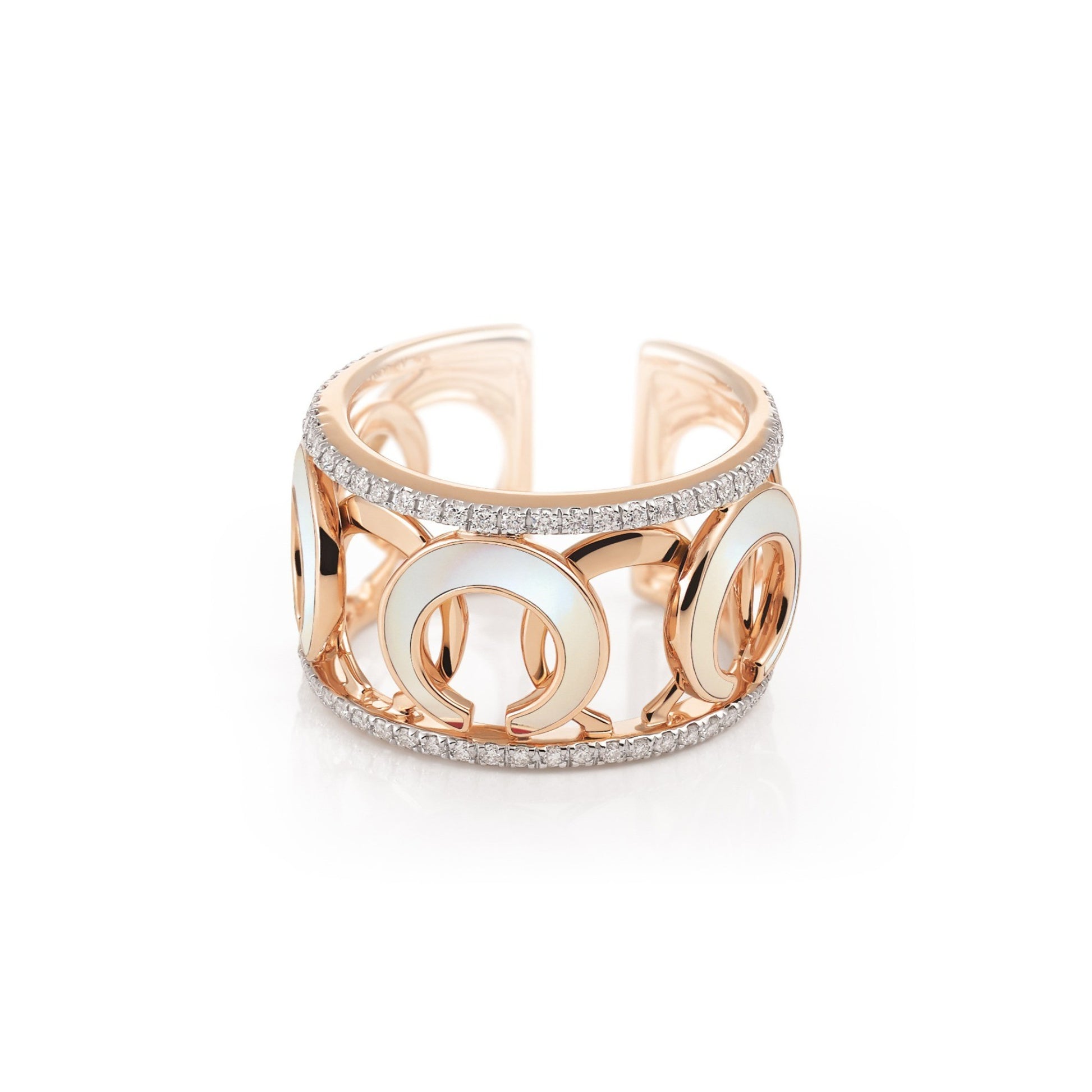 Mezzaluna Ring, Roségold • Diamant • Perlmutt von Al Coro (NR750MOWR)