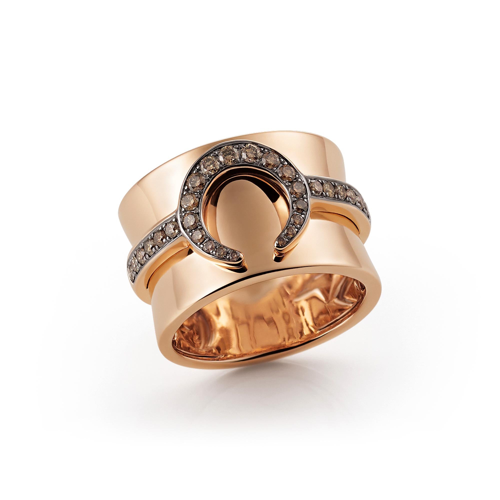 Al Coro Mezzaluna Ring (NR8347R) aus Roségold mit Diamant