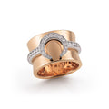 Al Coro Mezzaluna Ring (NR8348WR) aus Bicolor-Gold mit Diamant