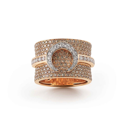 Al Coro Mezzaluna Ring (NR8349BWR) aus Roségold mit Diamant